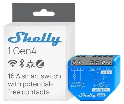 Zdjęcie produktu dla Inteligentny przekaźnik zasilany przez WLAN, Bluetooth i Zigbee, 1 kanał, 16A, do zastosowań w inteligentnym domu i zdalnego sterowania