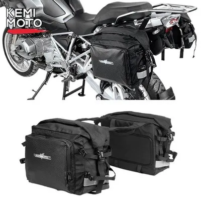 Obrázok produktu pre Príslušenstvo k motorom – 2 kusy – 25 l na kus – vodotesné – univerzálne – odnímateľné – 2 tašky 34 x 15 x 31,5 cm – čierne