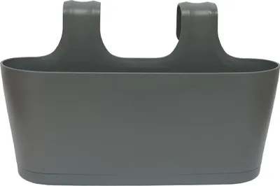 Produktbild von Balkon Blumenkasten oval zum Hängen Anthrazit