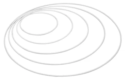 Produktbild von Hollmann Metallring weiß beschichtet: für Wickeltechnik und Floristik, Zubehör:Metallring Ø 15 cm