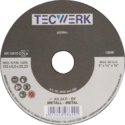 Produktbild von Schruppscheibe Action D125xS6mm gekr.Bohr.22,23mm TECWERK