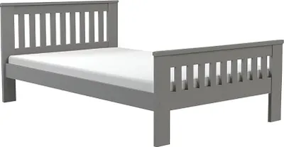 Produktbild von Einzelbett aus Holz, 120x200 MEBANE - Anthrazit