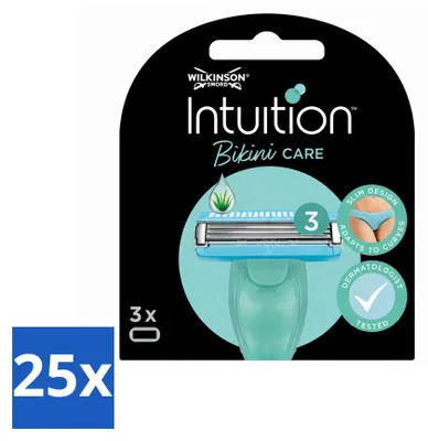 Imagen del producto de 25 cuchillas de repuesto para depiladora bikini Wilkinson Intuition, paquete económico - 25 unidades