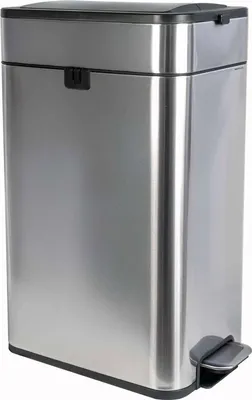 Produktbild von MAUL Tret-Abfalleimer MAULwing 40 l Edelstahl Kunststoff 45.6 x 27.7 x 66.7 cm silber