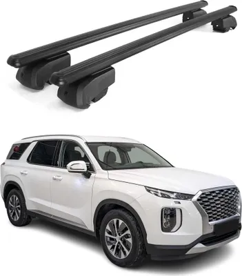 Zdjęcie produktu dla Poprzeczne belki dachowe do Hyundai Palisade 2020-2024 Aluminium Czarne