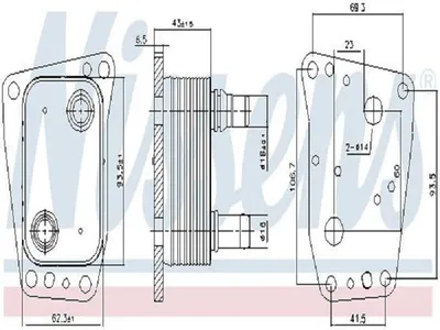 Produktbild von Ölkühler, Motoröl NISSENS 90967