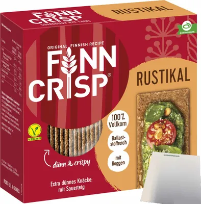 Produktbild von Finn Crisp Rustikal (200g Packung) + usy Block