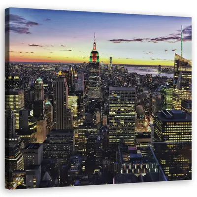 Produktbild von Leinwandbild städte & architektur - orange 40x40 cm Feeby orange wandbild bereit zum aufhängen