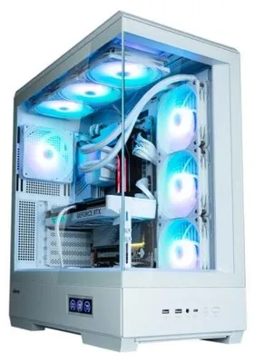Produktbild von ZALMAN P50 DS WEISS Midi-Tower mit 4 ARGB-Lüftern