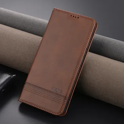 Image de Etui en cuir pour Xiaomi Redmi Note 13 Pro+ 5G, étui portefeuille pliable avec fermeture magnétique et support Café