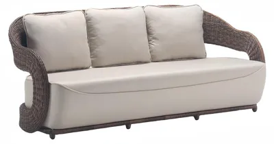 Produktbild von Dreisitzer Rattanmöbel Lounge Garten Terrasse Sofa Möbel Balkon Couch
