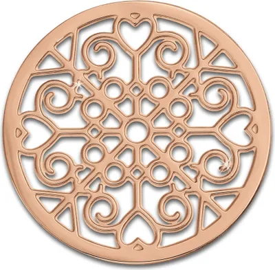 Produktbild von Amello Edelstahl vergoldet Coins rose 30 mm Einleger Muster Damen Coin ESC523E