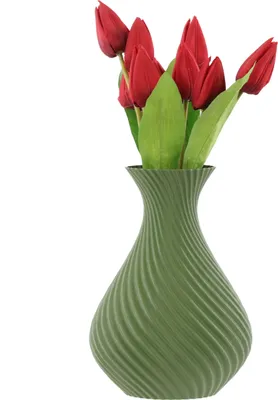 Productafbeelding van Kunstbloemen, vaas, 3D, groen, hoge uitvoering, 20 cm, decoratief, plastic