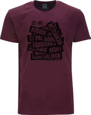 Produktbild von Übergrößen T-Shirt Kodiak schwarz AHORN SPORTSWEAR maroon red 7XL