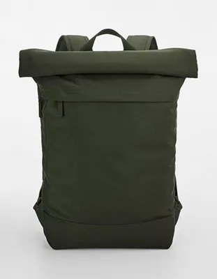Image de BagBase BG870 | Simplicity Roll-Top Backpack Sac à dos - Couleur : Pine Green - Taille : 50 x 40 x 13 cm