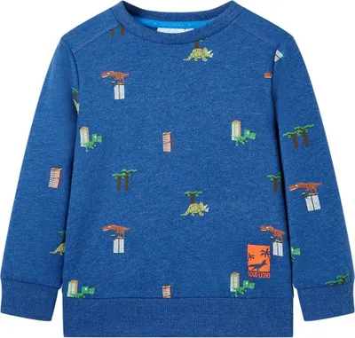 Produktbild von Kinder-Sweatshirt Dunkelblau Melange 140, Langarmshirts 12253