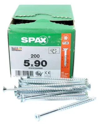 Immagine prodotto di SPAX® 0191010500905 SPAX® Universalschrauben T20 Senkkopf WIROX 0191010500905 5 mm x 90 mm, 200 St.