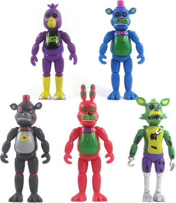 Produktbild von 5 Stck. 5,5 Zoll Five Nights At Freddy's FNAF Foxy Gold Freddy Chica Freddy PVC Action Figure Toy für Kinder