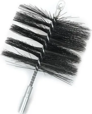 A close-up studio shot of a chimney brush.