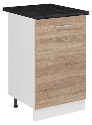 Obrázok produktu pre Kuchynská spodná skrinka Vicco R-Line Sonoma/biely 50 cm antrasiitti työtaso, Model 70164