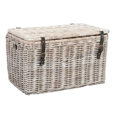 Produktbild von Rattan Truhe RESSY White Wash ca.80cm Couchtisch
