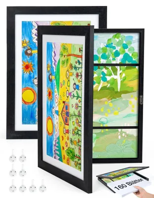 Immagine prodotto di Cornici in legno formato A4 per disegni dei bambini - Set da 2 pezzi