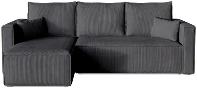 Produktbild von BroMARKT Ecksofa TOP Schlaffunktion Bettkasten L-Form Dunkelgrau