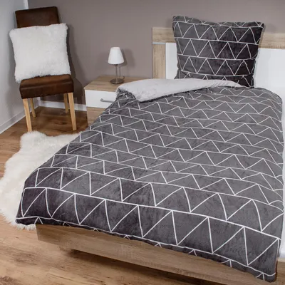 Produktbild von 4tlg Cashmere Like Wende Bettwäsche Garnitur Bettzeug135x200cm