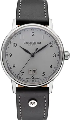Produktbild von BRUNO SÖHNLE Herrenuhr Bergamo Big Leder grau 17-13234-831