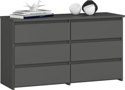 Obrázek produktu pro Komoda CL100 Grafitově šedá 6 zásuvek Moderní úložný prostor a design