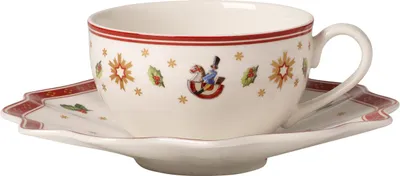 Produktbild von Set 1-tlg. Kaffee-/Teetasse 0,20ltr. mit Untertasse weiß 17cm TOY'S D