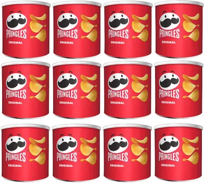 Image de Pringles Original chips salées empilées épicées 70g paquet de 12