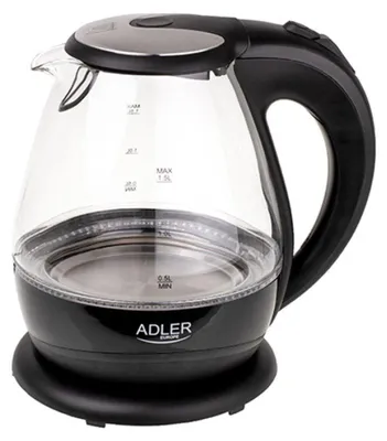 Zdjęcie produktu dla Adler AD 1224, 1,5 l, 2000 W, Czarny, Przezroczysty, Wskaźnik poziomu wody