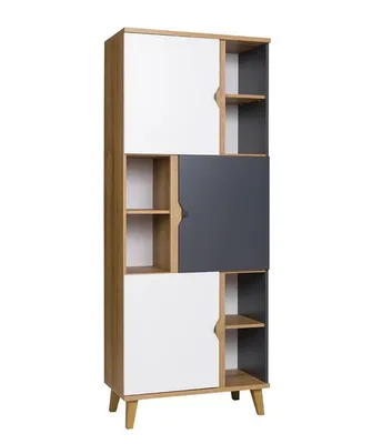 Image de Étagère pour chambre d’enfant LARNACA – chêne doré / blanc / graphite