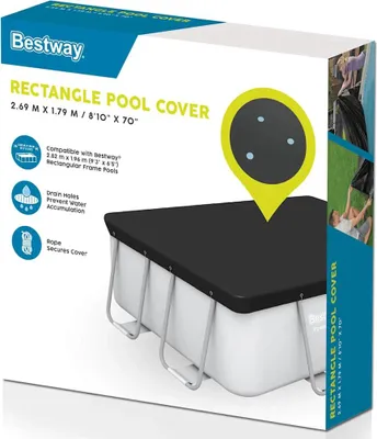 Produktbild von Bestway Pool-Abdeckung, Hülle, Blau, Polyester, Rechteckig, 196 cm, 2,82 m