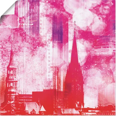 Produktbild von ARTland Poster Hamburg Collage III Größe: 50x50 cm