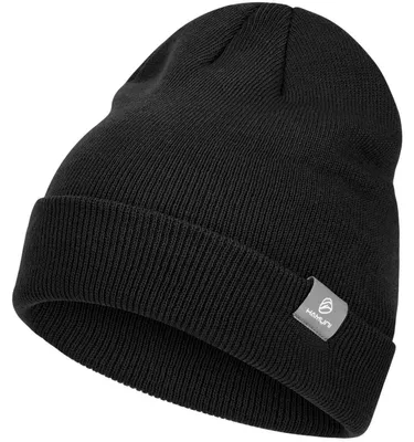 Produktbild von Beanie Mütze Herren Damen Winter Warm Acryl Schwarz Einheitsgröße