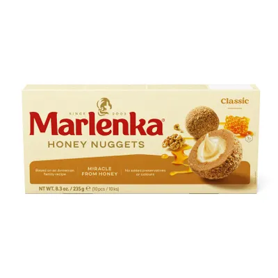 Produktbild von MARLENKA® Honigkugeln - Gebäckkugeln mit Honig - 10 Bälle, 1 x 235g
