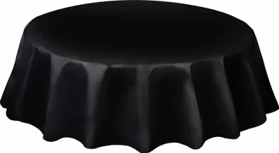 Produktbild von Runde Tischdecke Halloween-Dekoration schwarz 213 cm - Einheitsgröße