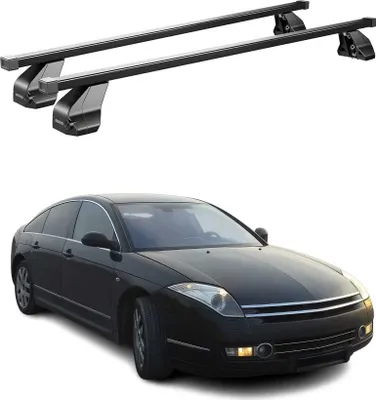 Produktbild von Menabo Dachträger Grundtäger für Citroen C6 2005-2012 75kg Stahl Schwarz 2 tlg