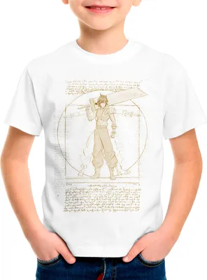 Produktbild von style3 Vitruvian Cloud Strife Kinder T-Shirt anime cloud chocobo sephiroth vinci