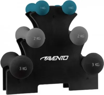 Immagine prodotto di Set di manubri 13 kg poliuretano nero Set di manubri da 4 pezzi