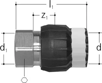Produktbild von Sanipex MT-Übergang 4712 mit Innengewinde 3/4 x 20 mm