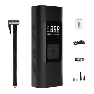 Produktbild von Kabellose Auto Luftpumpe 150PSI 6000mAh Elektrische Reifenpumpe, Tragbarer Kompressor mit LED Licht, Digitalanzeige & Powerbank