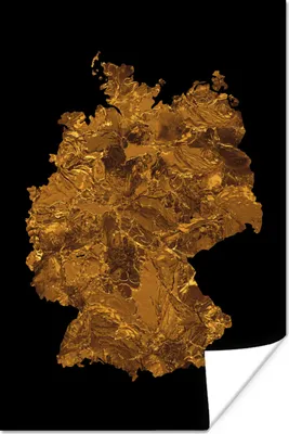 Produktbild von MuchoWow® Poster Karte - Deutschland - Farbe 60x90 cm - Wanddekoration