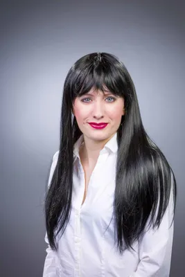 Produktbild von Melanie: Perücke mit Pony, schwarz
