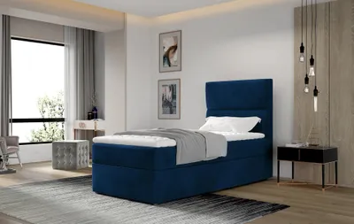 Produktbild von Einzelbett (90x200 cm) OAKENLY - dunkelblau