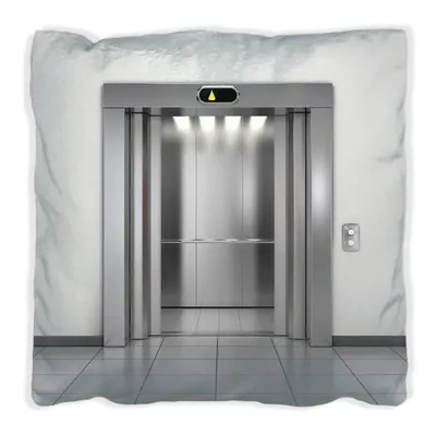 Produktbild von Wallario Premium Kissen, weiche Oberfläche, mit Motiv Fahrstuhl, Größe: 60 x 60 cm, mit weißer Rückseite