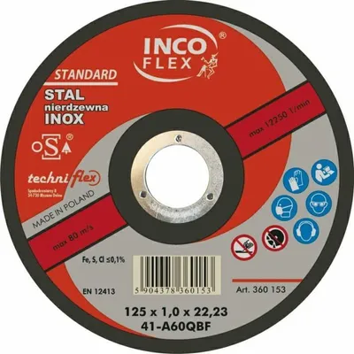 Immagine prodotto di Tarcza Metall inox incoflex 125*1,0