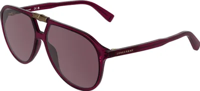 Produktbild von Longchamp LO800S Transparent burgundy 58/13/140 Damen Sonnenbrillen